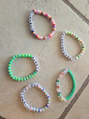 Set of 5 Twenty One Pilots Concert Bracelets - Handmade